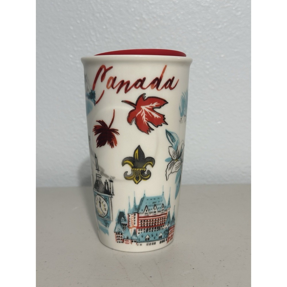 Starbucks Canada Travel Tumbler Coffee Mug 10oz with Lid Collector Series NEW